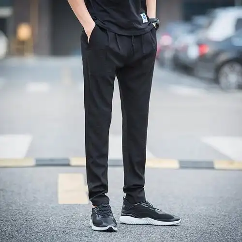 夏季薄款运动休闲裤男士韩版潮流夏裤子男宽松透气哈伦裤