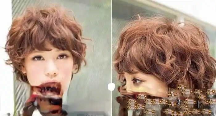 中短发卷发发型图片之魅力波浪圆脸适合的发型图片魅力满开,即使发尾