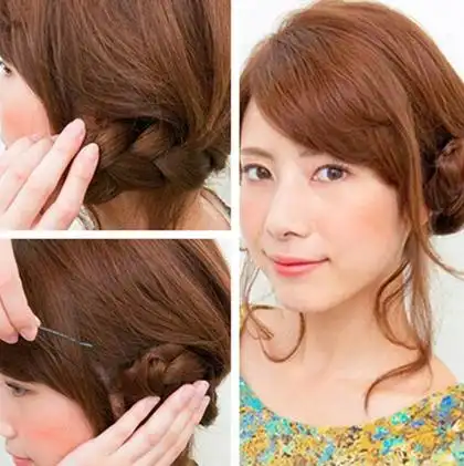 时尚小清新韩式短发盘发步骤_爱靓网