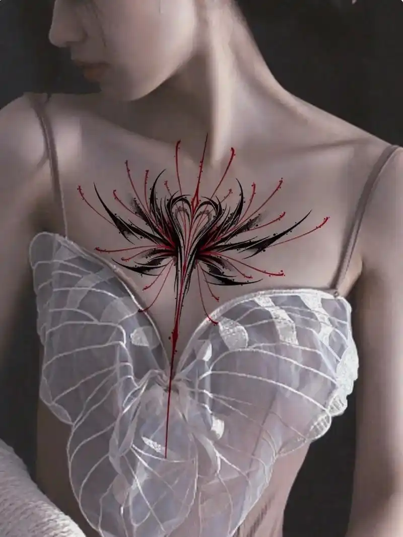 暗黑结构花卉 7415有需要需提前预约哦～#适合女生的纹身图案推荐