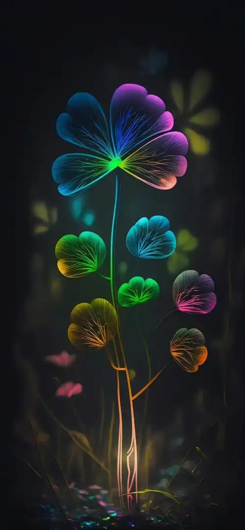 花卉壁纸,闪烁着荧光,漂亮极了