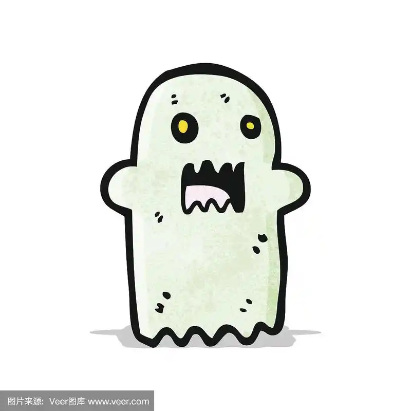 动画片,鬼,可爱的,矢量,图像