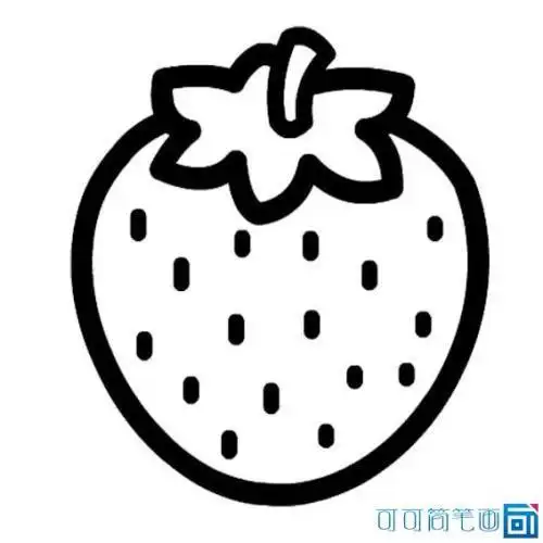 笔画简笔画草莓简笔画水果水果手绘草莓草莓简笔画工笔画粉笔画草莓和