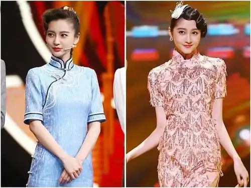 关晓彤比angelababy小9岁俩人同台穿旗袍效果让人意外