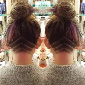 铲青头女后脑勺图案 女生半短发铲青头_发型造型_宝妈时尚生活网