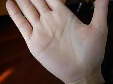 生命线由长短不规则的断线成立,即表示生殖力弱或对体力无自信;此手相