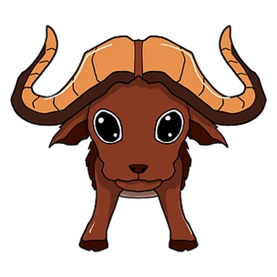 卡通黄色牛角可爱小牛