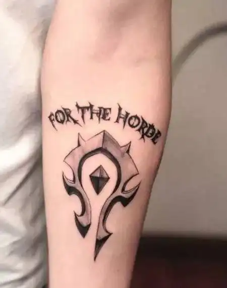 手臂魔兽世界部落纹身图案