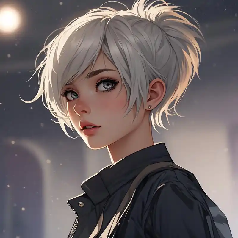 卡通短发女生头像|高冷霸气95