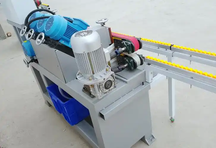 厂家直销小型橱柜晶钢门玻璃磨边机 4磨头7001-4直线直.