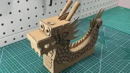 16一看就会的纸板中国龙制作视频