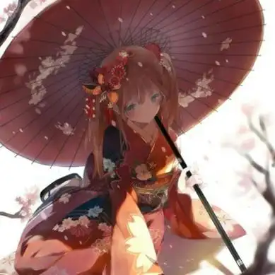 女生头像动漫撑伞高清唯美的古风打伞头像女生动漫图片