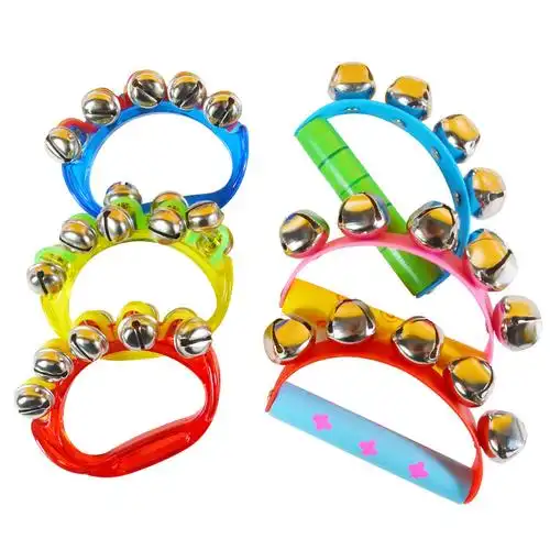 儿童摇铃乐器奥尔夫手铃幼儿园串铃早教音乐节奏打击道具手玲教具