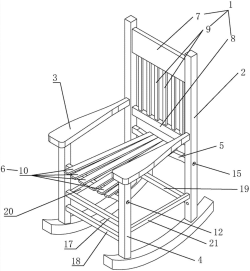 一种便于安装的摇椅制造技术