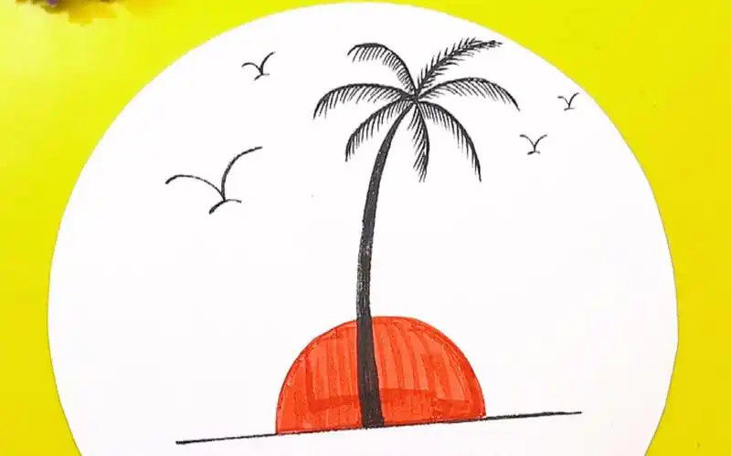 风景简笔画:简单三步画意境风景画