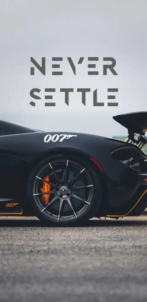 全面屏手机壁纸-黑色跑车