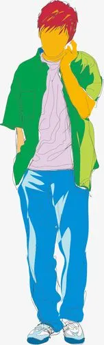 假人站姿的守门员矢量素材