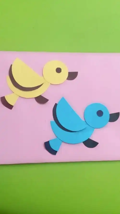 拼贴画可爱的小鸭子