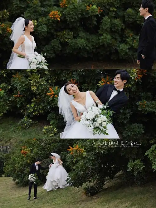森系婚纱照,春天当然是要拍花花草草呀,厦门又不是每个季节都这么清甜
