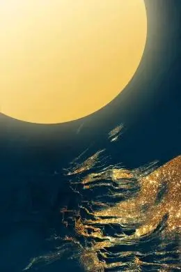 鎏金现代中式风烫金山水意境明月中秋节背景psd海报模板ps素材