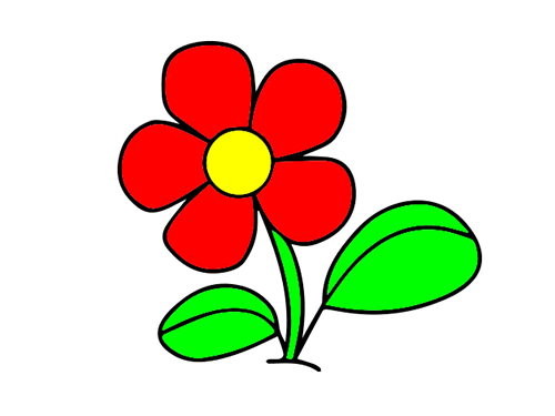 幼儿亲子小花朵简笔画