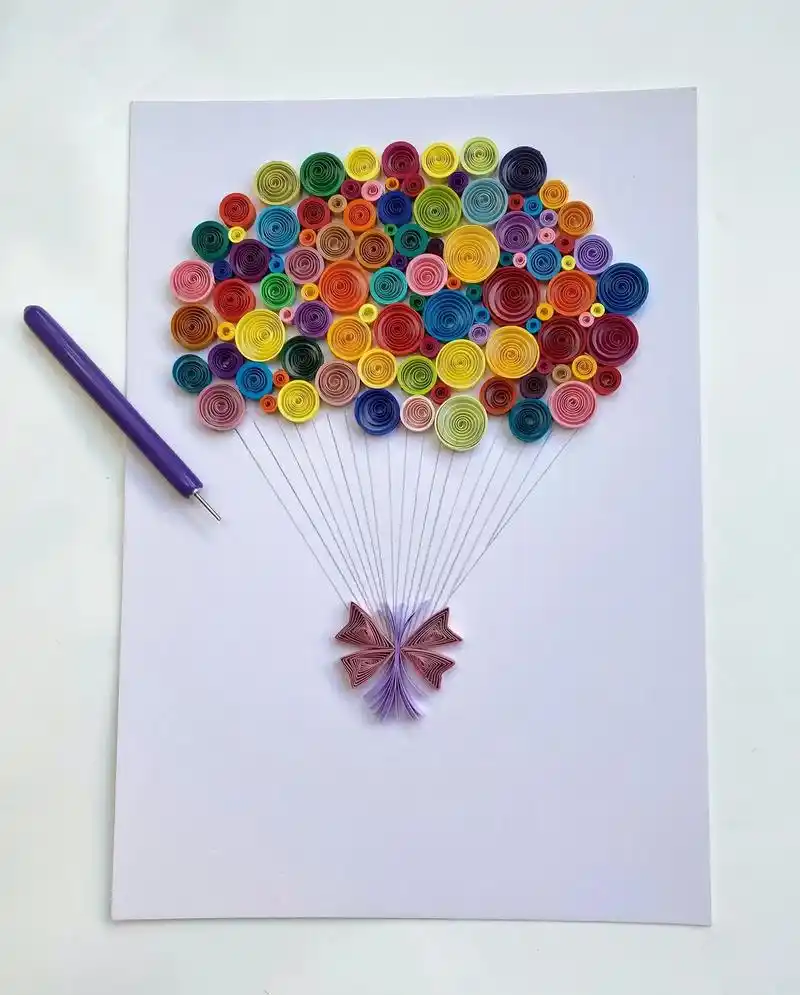 纸艺.热气球#手工diy #创意diy - 抖音