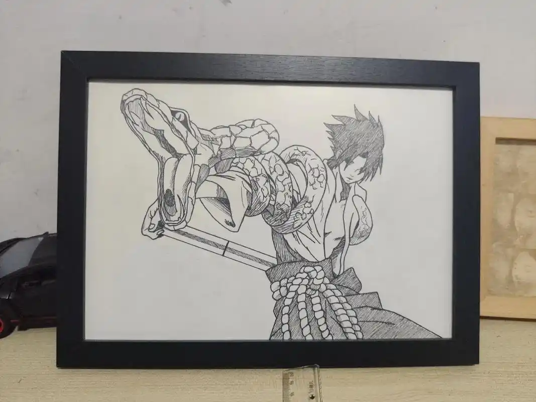 火影忍者 #图文伙伴计划 #画画 #手绘 #宇智波佐助  - 抖音