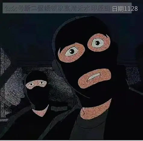 男生女生动漫卡通可爱萌头像笑喷了 kanye戴悍匪黑头套 穿nike突袭