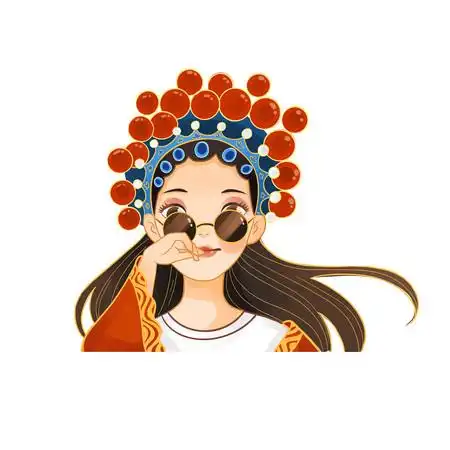 国潮女孩图片_卡通手绘_编号11780765_红动中国