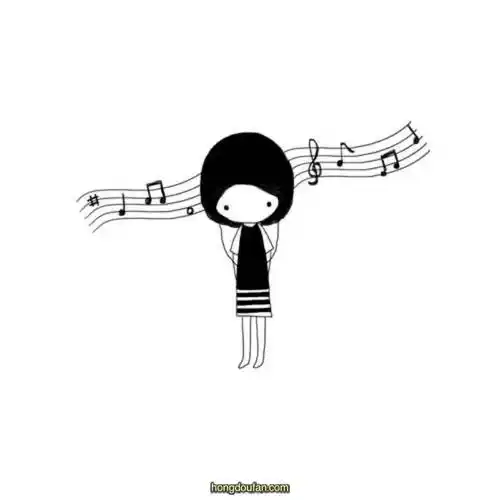 听音乐的小女生要如何画小眼睛女生简笔画大全