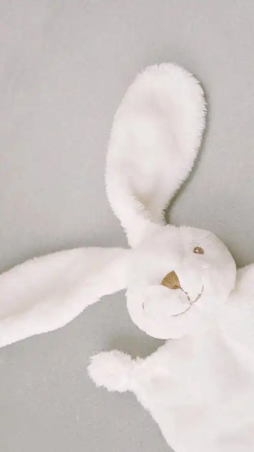 兔子壁纸:小白兔,白又白,两耳朵,竖起来,蹦蹦跳跳真可爱.