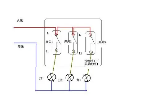 三控开关控制三个灯怎么走线?什么是控制线?