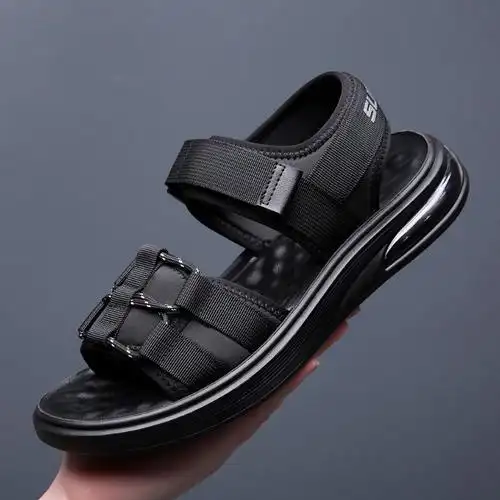 凉鞋男2022夏季新款男士休闲时尚沙滩鞋青少年气垫底学生鞋透气