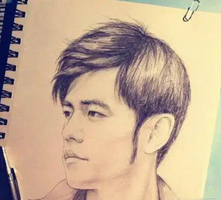 【图】周杰伦素描画像惟妙惟肖 疑似变相曝光女儿相貌