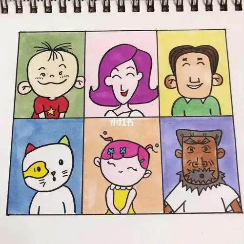 大耳朵图图简笔画简笔画壁纸手帐全家福和牛