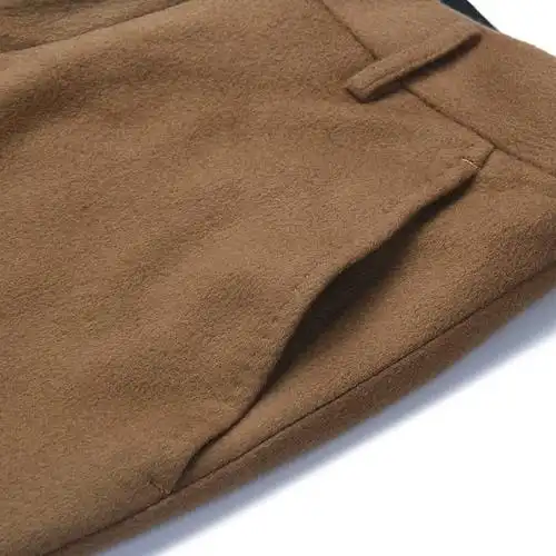 浅棕色羊毛羊绒混纺时尚gievescharles秋冬限量版手工男士西裤