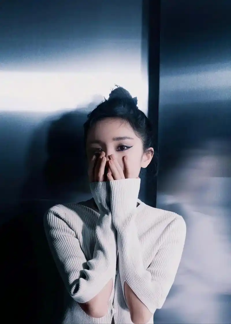 杨幂丸子头烟熏妆造型