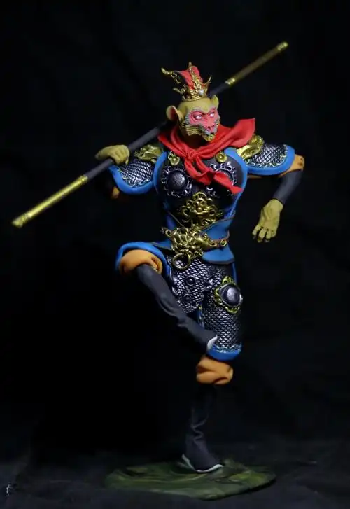 塑新斋潘纪坤手作彩塑作品之悟空大圣