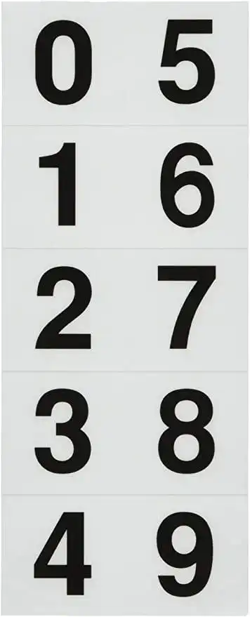 trusco 数字贴纸 30×30 "0~9"连番 透明 1片装 tsn