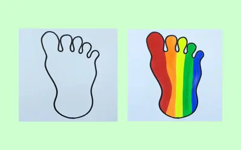 活动作品050少儿绘画启蒙如何画大脚丫