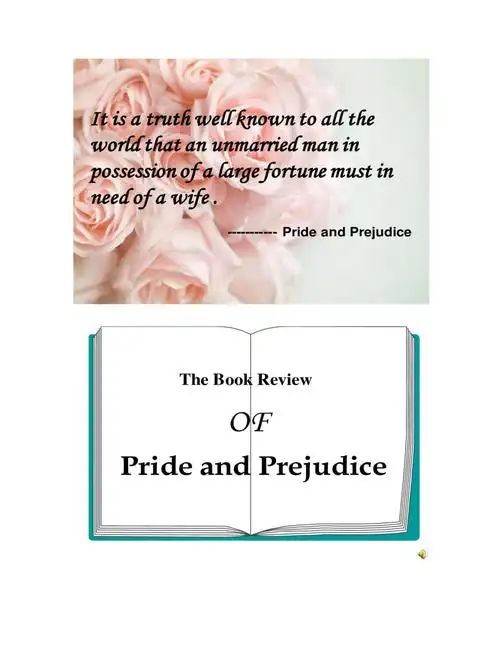 【图文】(绝对完美经典) 傲慢与偏见 英文原创书评ppt_第1页