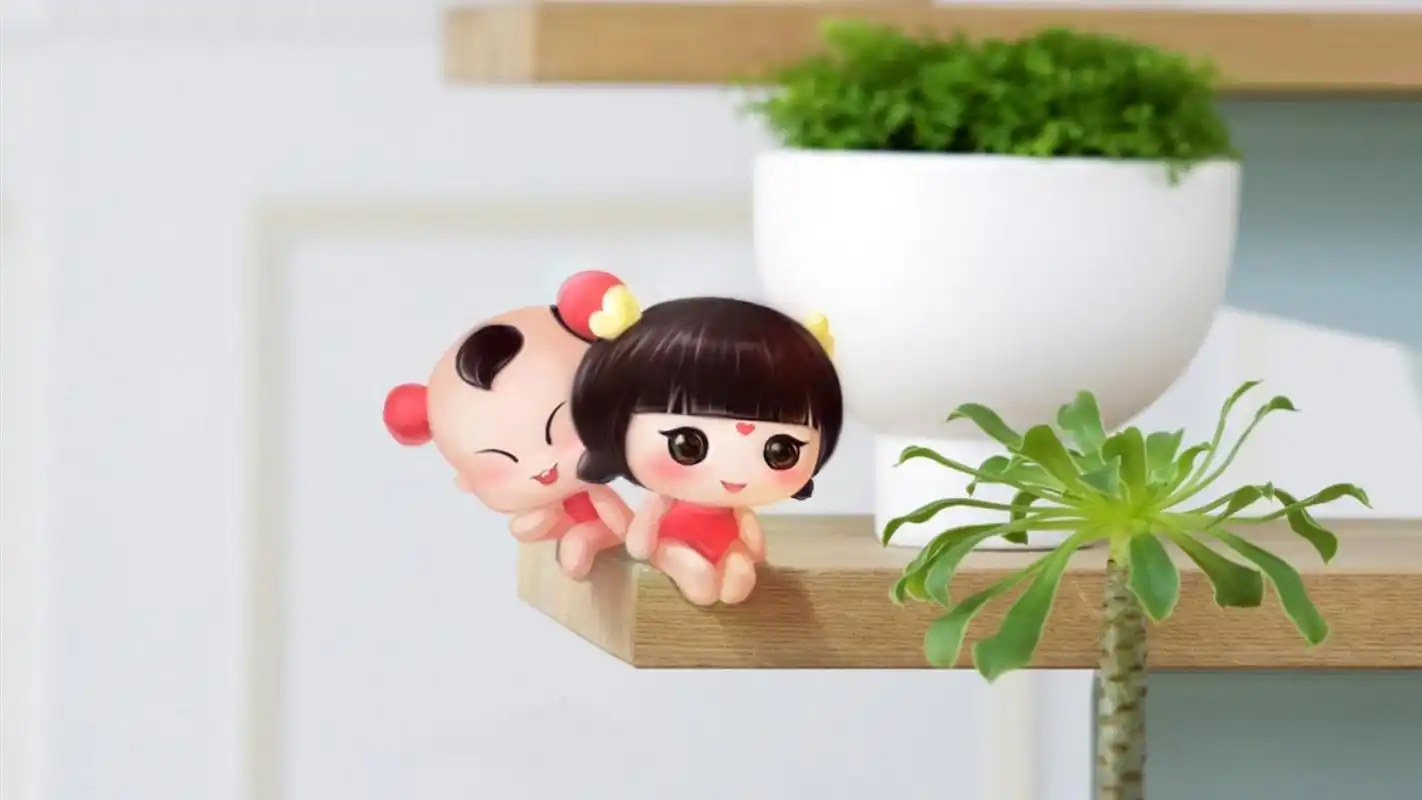 情侣可爱恋人布偶小清新电脑桌面壁纸