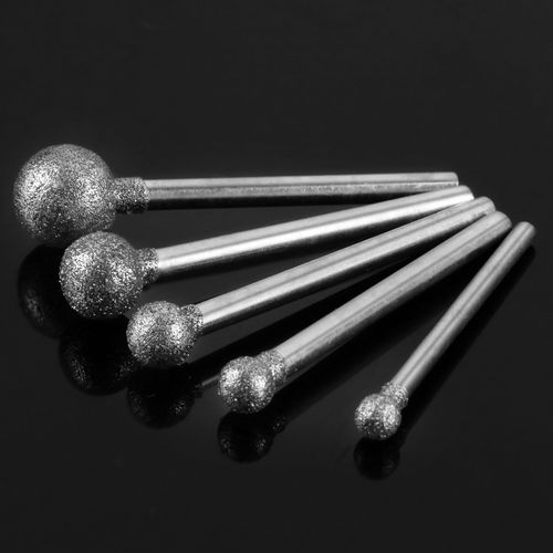 金刚砂磨头玉石琥珀蜜蜡台磨机世新打磨雕刻工具内孔倒角球形f针