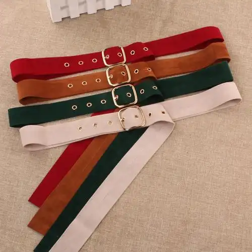 百搭天鹅绒腰带女式连衣裙毛衣简约装饰垂布带绑带学生腰封配饰潮