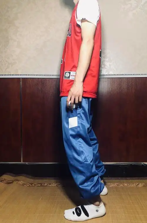 裤子滑料蓝色金丝光丝光校服铜仁一中双面滑的时尚套装