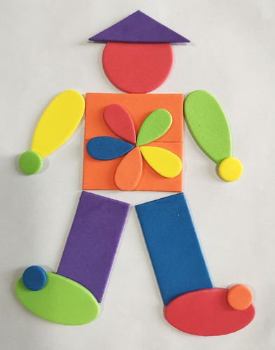 180个/套 含水滴椭圆形贴纸几何图形创意拼贴拼图儿童小学diy贴画