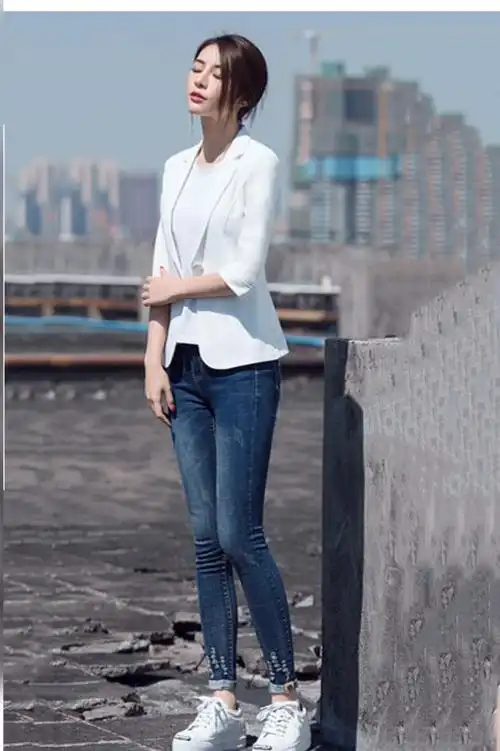 上班族如何穿搭小西服和牛仔裤才能帅气又时髦