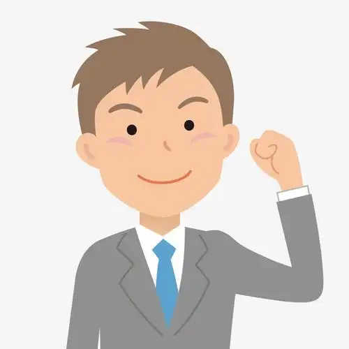 宣誓的西装男人卡通图