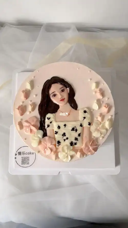 奶油霜人物手绘蛋糕