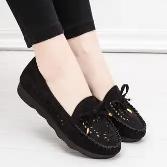 意尔康潮牌夏季老北京布鞋女鞋平跟平底单鞋休闲工作鞋孕妇妈妈鞋豆豆